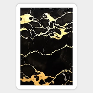 Black Gold Marble Sticker